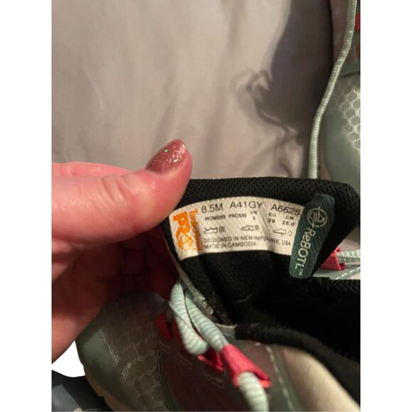 Timberland PRO Womens Pink Light Green Radius Composite Safety Toe Shoes 8.5M - Picture 6 of 11